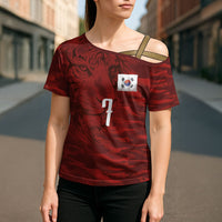Custom South Korea National Football Cross Shoulder Shirt Tigers-Taegeuk Warriors Red