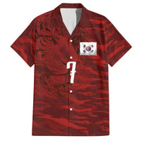 Custom South Korea National Football Hawaiian Shirt Tigers-Taegeuk Warriors Red