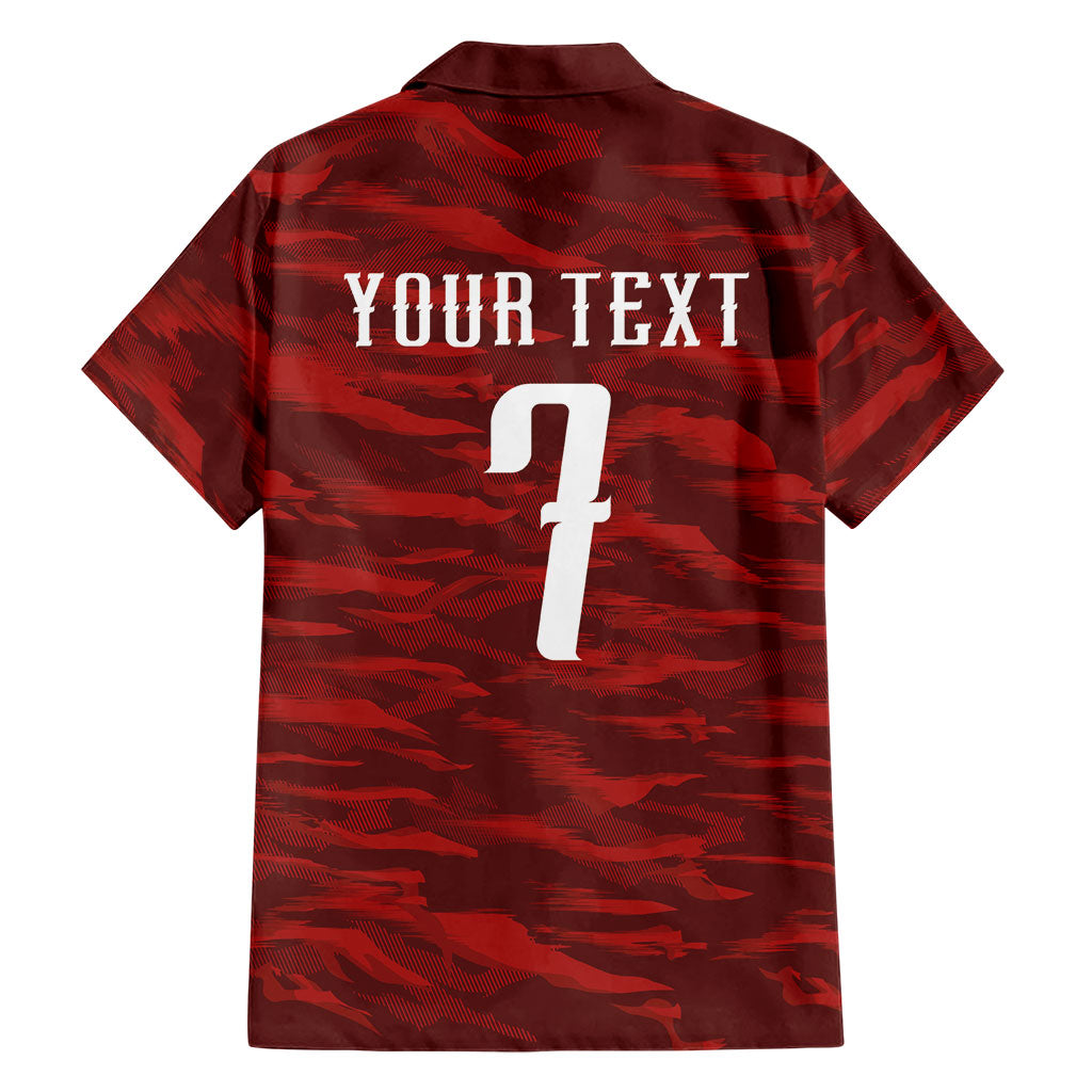 Custom South Korea National Football Hawaiian Shirt Tigers-Taegeuk Warriors Red