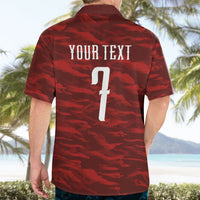 Custom South Korea National Football Hawaiian Shirt Tigers-Taegeuk Warriors Red