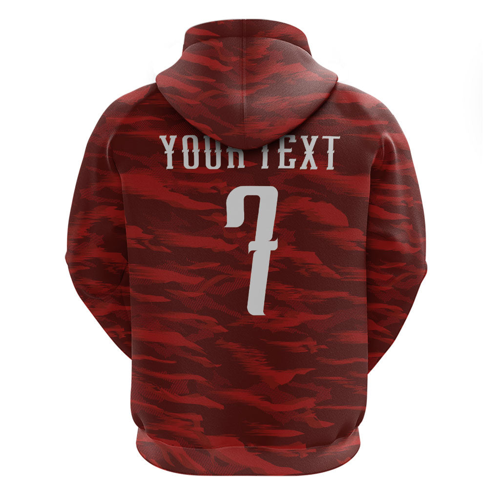 Custom South Korea National Football Hoodie Tigers-Taegeuk Warriors Red