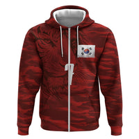 Custom South Korea National Football Hoodie Tigers-Taegeuk Warriors Red