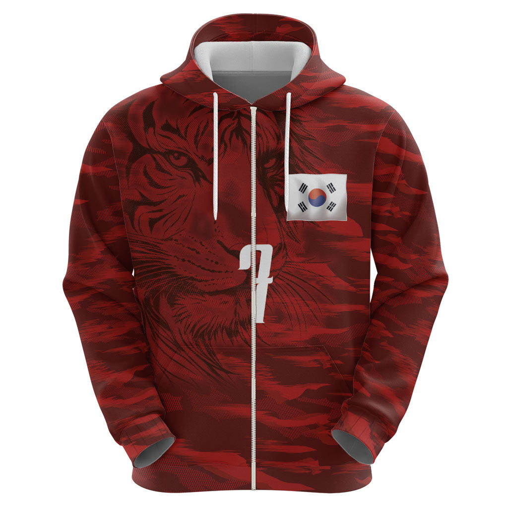 Custom South Korea National Football Hoodie Tigers-Taegeuk Warriors Red