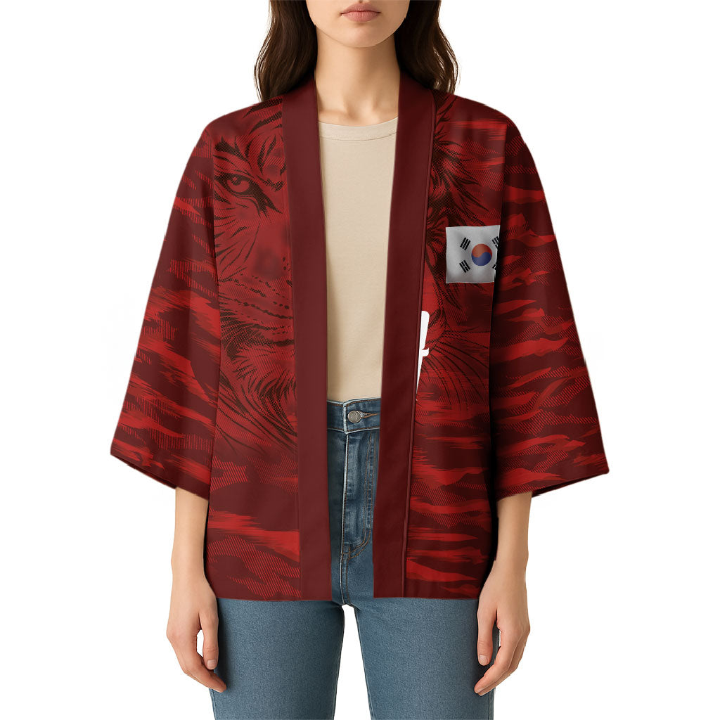Custom South Korea National Football Kimono Tigers-Taegeuk Warriors Red