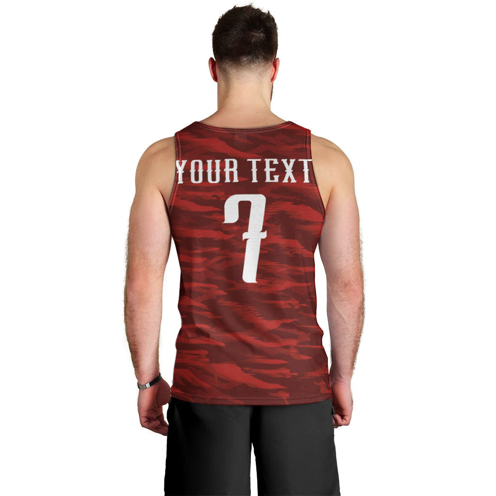 Custom South Korea National Football Men Tank Top Tigers-Taegeuk Warriors Red