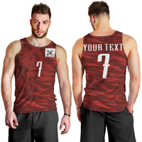 Custom South Korea National Football Men Tank Top Tigers-Taegeuk Warriors Red