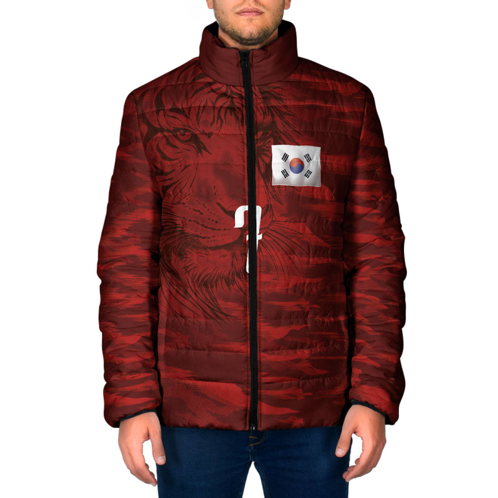 Custom South Korea National Football Padded Jacket Tigers-Taegeuk Warriors Red