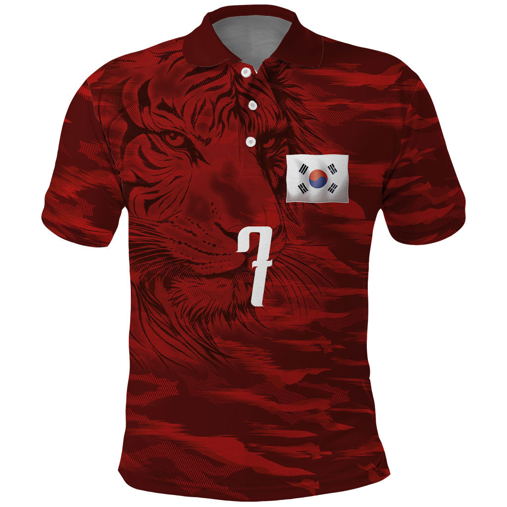 Custom South Korea National Football Polo Shirt Tigers-Taegeuk Warriors Red