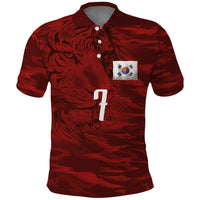 Custom South Korea National Football Polo Shirt Tigers-Taegeuk Warriors Red