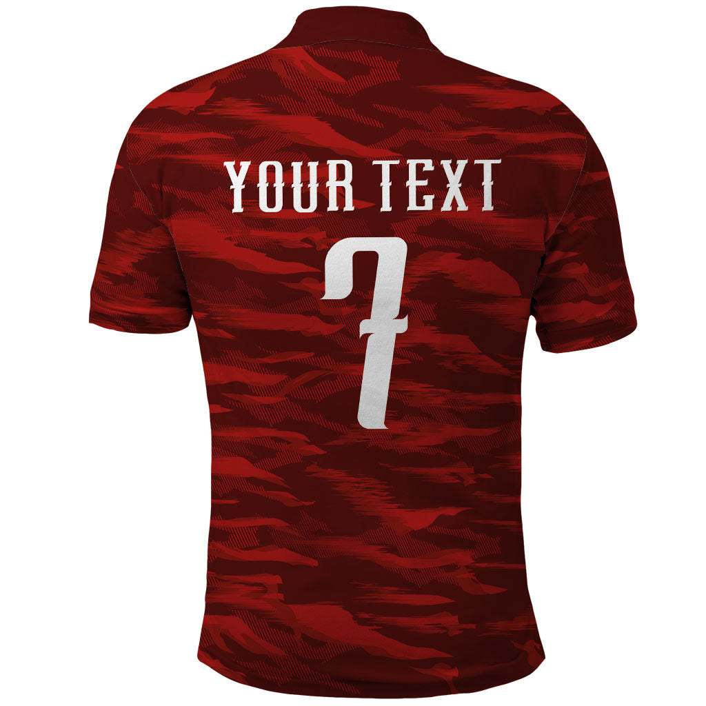 Custom South Korea National Football Polo Shirt Tigers-Taegeuk Warriors Red