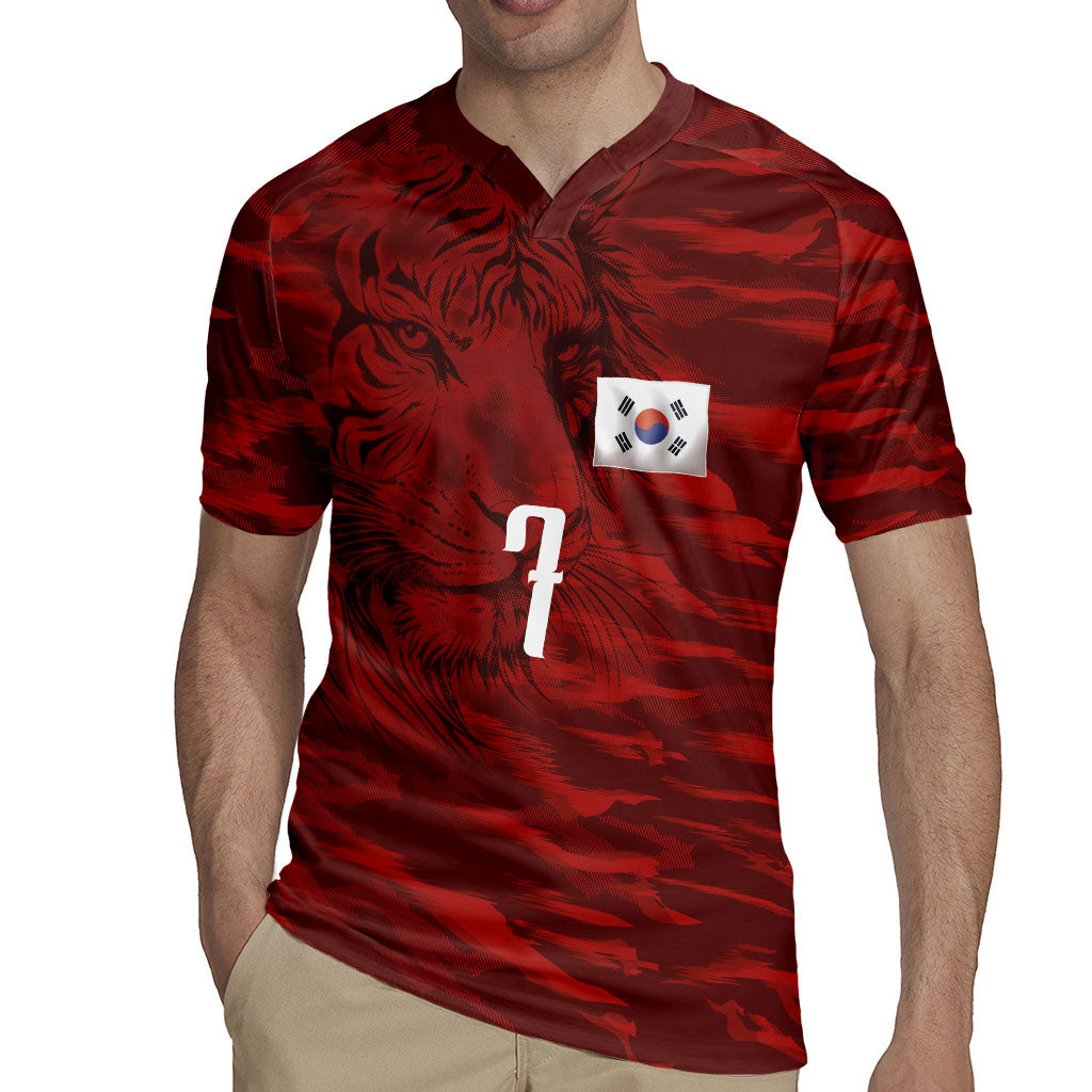Custom South Korea National Football Rugby Jersey Tigers-Taegeuk Warriors Red