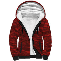 Custom South Korea National Football Sherpa Hoodie Tigers-Taegeuk Warriors Red