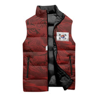 Custom South Korea National Football Sleeveless Puffer Jacket Tigers-Taegeuk Warriors Red