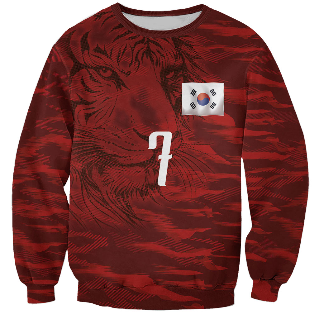 Custom South Korea National Football Sweatshirt Tigers-Taegeuk Warriors Red