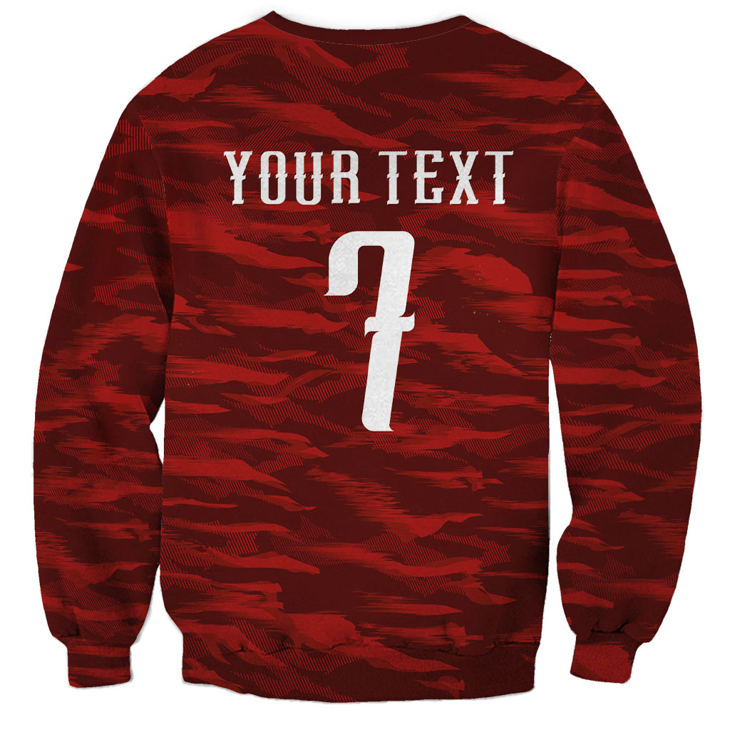 Custom South Korea National Football Sweatshirt Tigers-Taegeuk Warriors Red