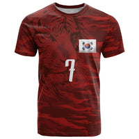 Custom South Korea National Football T Shirt Tigers-Taegeuk Warriors Red