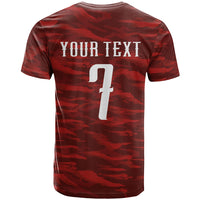 Custom South Korea National Football T Shirt Tigers-Taegeuk Warriors Red