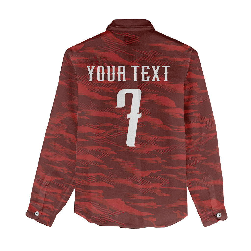 Custom South Korea National Football Women Casual Shirt Tigers-Taegeuk Warriors Red
