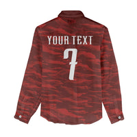 Custom South Korea National Football Women Casual Shirt Tigers-Taegeuk Warriors Red