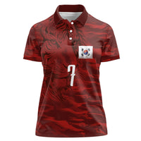 Custom South Korea National Football Women Polo Shirt Tigers-Taegeuk Warriors Red