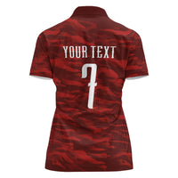 Custom South Korea National Football Women Polo Shirt Tigers-Taegeuk Warriors Red
