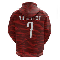 Custom South Korea National Football Zip Hoodie Tigers-Taegeuk Warriors Red