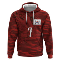 Custom South Korea National Football Zip Hoodie Tigers-Taegeuk Warriors Red