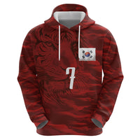 Custom South Korea National Football Zip Hoodie Tigers-Taegeuk Warriors Red