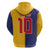 Custom Ukraine National Football Hoodie The Blue and Yellow with Map Half Style - Wonder Print Shop