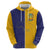 Custom Ukraine National Football Hoodie The Blue and Yellow with Map Half Style - Wonder Print Shop