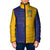Custom Ukraine National Football Padded Jacket The Blue and Yellow with Map Half Style - Wonder Print Shop