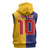 Custom Ukraine National Football Sleeveless Hoodie The Blue and Yellow with Map Half Style - Wonder Print Shop