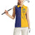 Custom Ukraine National Football Women Sleeveless Polo Shirt The Blue and Yellow with Map Half Style - Wonder Print Shop