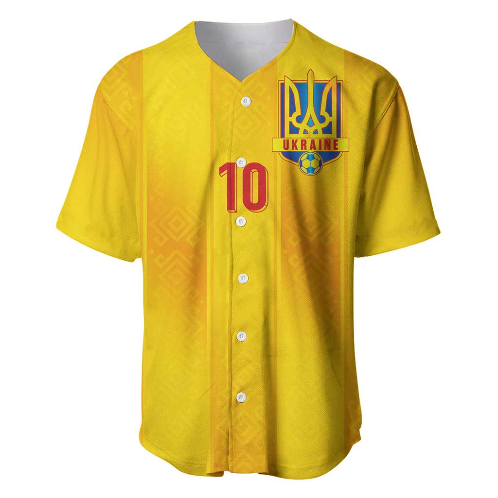Custom Ukraine National Football Baseball Jersey Vyshyvanka Inspired Geometry - Wonder Print Shop