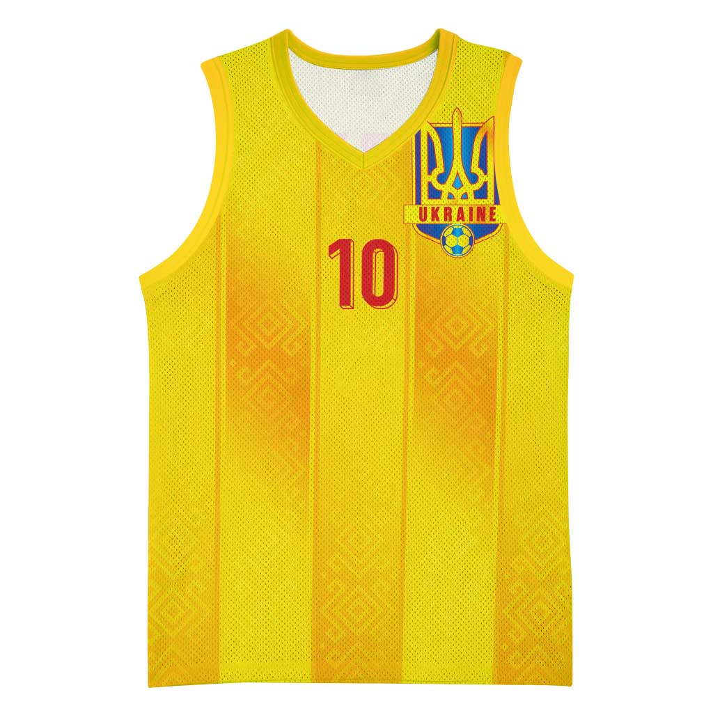 Custom Ukraine National Football Basketball Jersey Vyshyvanka Inspired Geometry - Wonder Print Shop