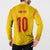 Custom Ukraine National Football Button Sweatshirt Vyshyvanka Inspired Geometry - Wonder Print Shop