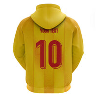 Custom Ukraine National Football Hoodie Vyshyvanka Inspired Geometry - Wonder Print Shop