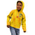 Custom Ukraine National Football Kid Hoodie Vyshyvanka Inspired Geometry - Wonder Print Shop