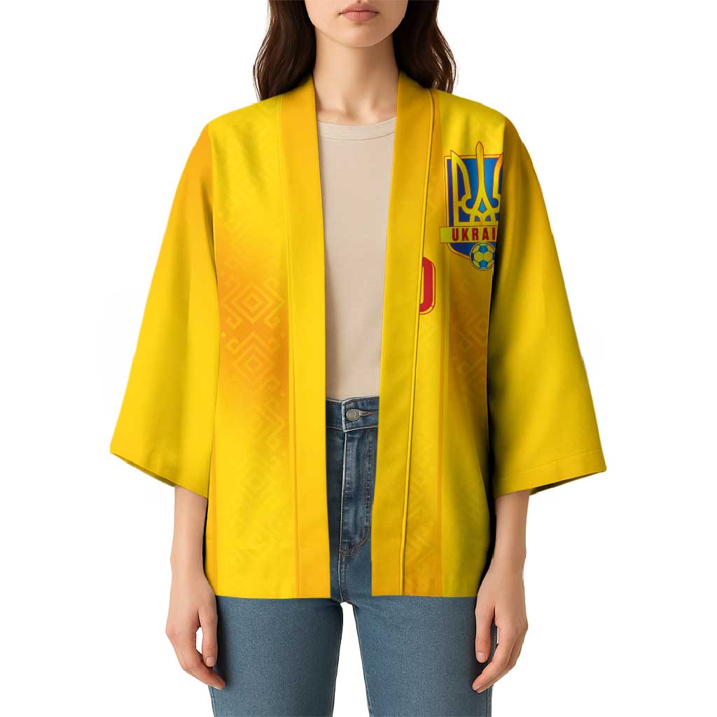 Custom Ukraine National Football Kimono Vyshyvanka Inspired Geometry - Wonder Print Shop