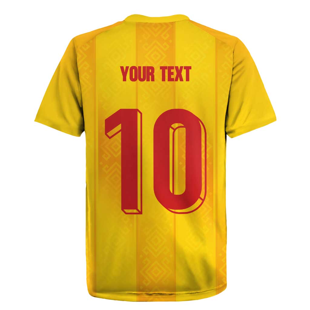 Custom Ukraine National Football Rugby Jersey Vyshyvanka Inspired Geometry - Wonder Print Shop