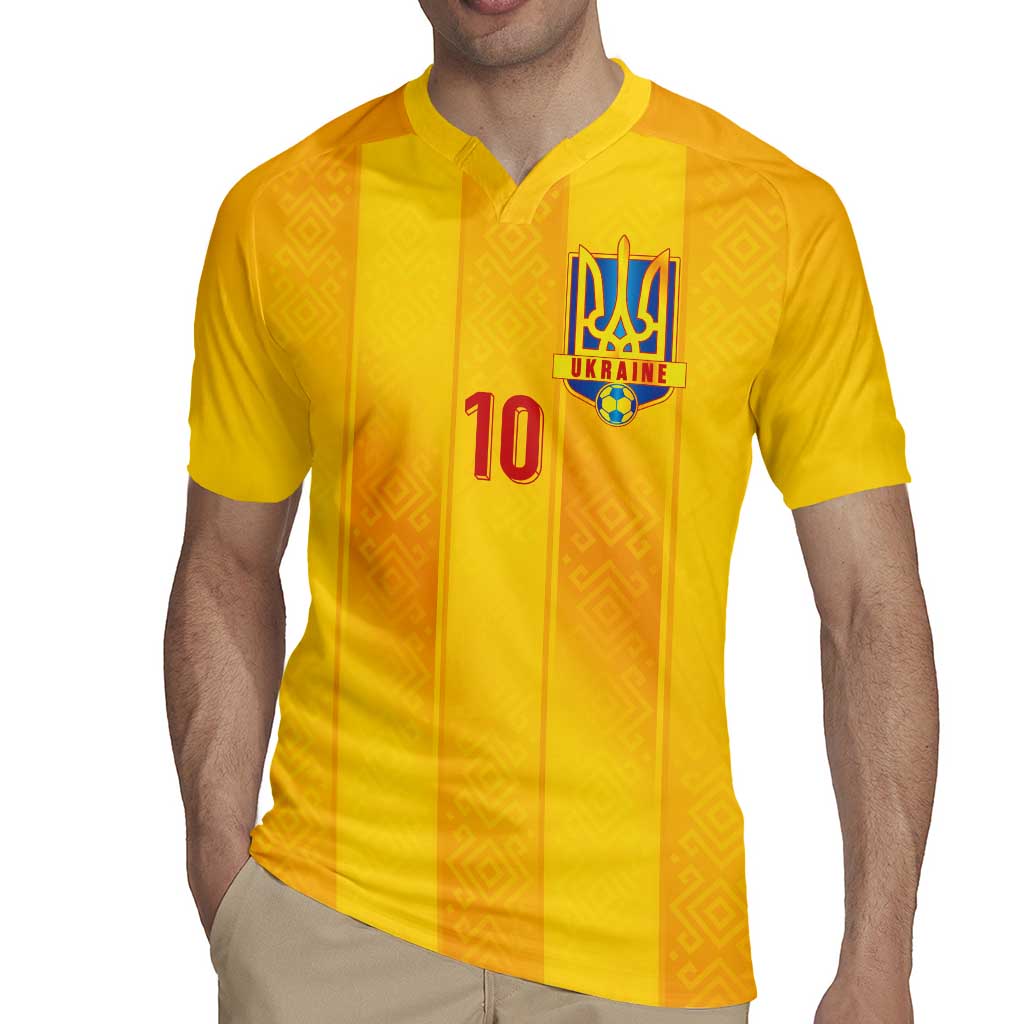 Custom Ukraine National Football Rugby Jersey Vyshyvanka Inspired Geometry - Wonder Print Shop