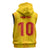 Custom Ukraine National Football Sleeveless Zip Hoodie Vyshyvanka Inspired Geometry - Wonder Print Shop