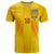 Custom Ukraine National Football T Shirt Vyshyvanka Inspired Geometry - Wonder Print Shop