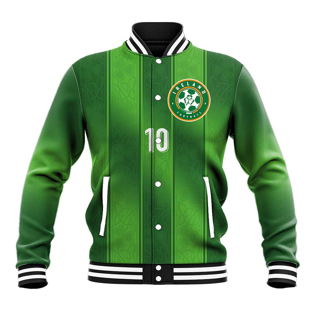 Custom Ireland National Football Baseball Jacket Celtics Knot Shamrocks Inspired Geometry - Wonder Print Shop