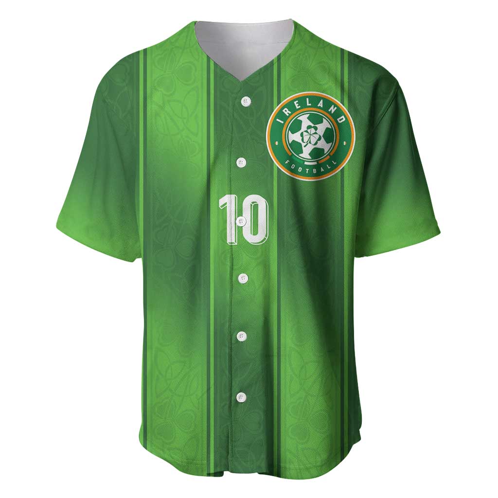 Custom Ireland National Football Baseball Jersey Celtics Knot Shamrocks Inspired Geometry - Wonder Print Shop