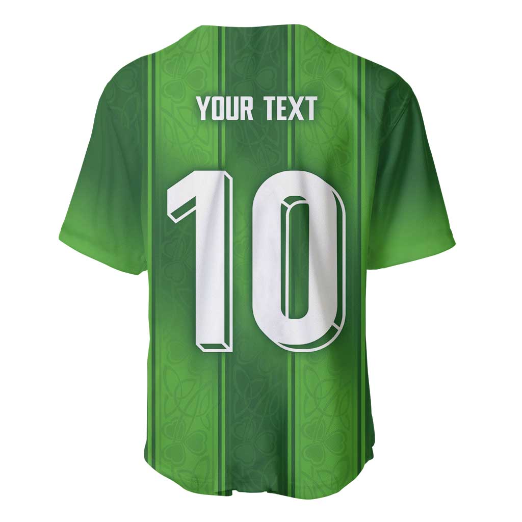 Custom Ireland National Football Baseball Jersey Celtics Knot Shamrocks Inspired Geometry - Wonder Print Shop