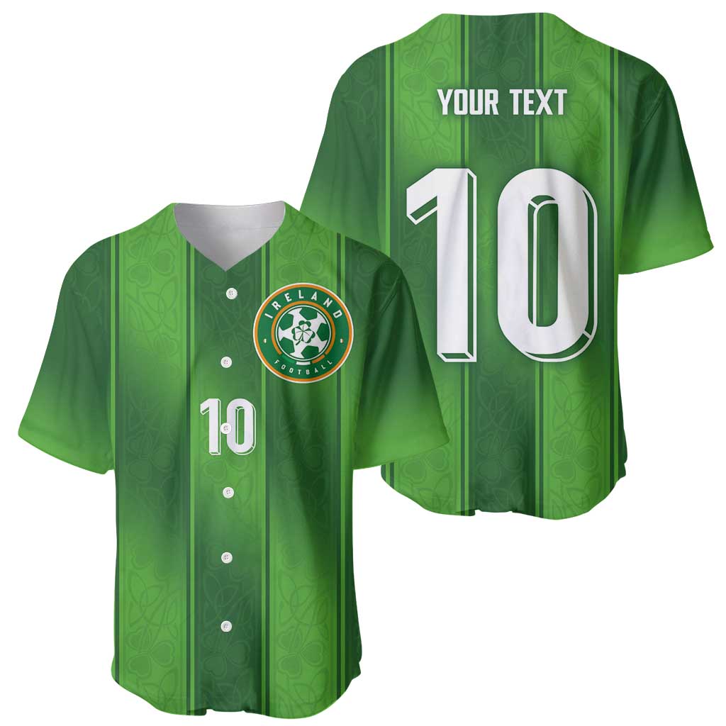 Custom Ireland National Football Baseball Jersey Celtics Knot Shamrocks Inspired Geometry - Wonder Print Shop