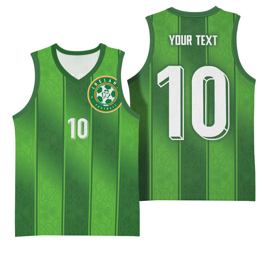 Custom Ireland National Football Basketball Jersey Celtics Knot Shamrocks Inspired Geometry - Wonder Print Shop