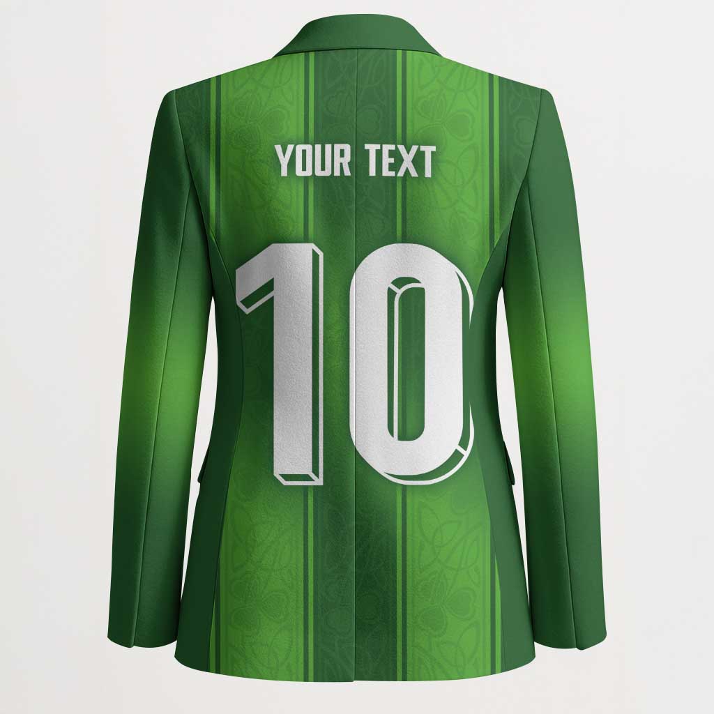 Custom Ireland National Football Blazer Celtics Knot Shamrocks Inspired Geometry - Wonder Print Shop