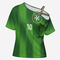 Custom Ireland National Football Cross Shoulder Shirt Celtics Knot Shamrocks Inspired Geometry - Wonder Print Shop